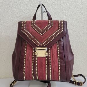 MICHAEL KORS WHITNEY LEATHER BACKPACK.